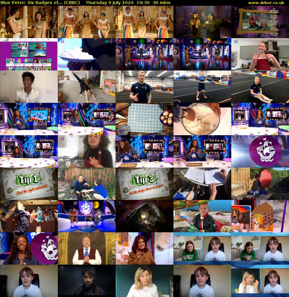 Blue Peter: Six Badges of... (CBBC) Thursday 9 July 2020 19:30 - 20:00