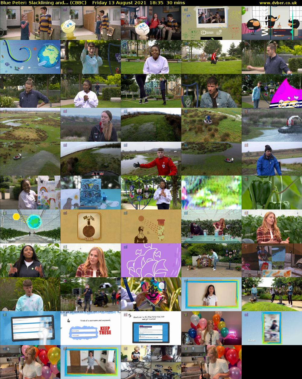 Blue Peter: Slacklining and... (CBBC) Friday 13 August 2021 18:35 - 19:05