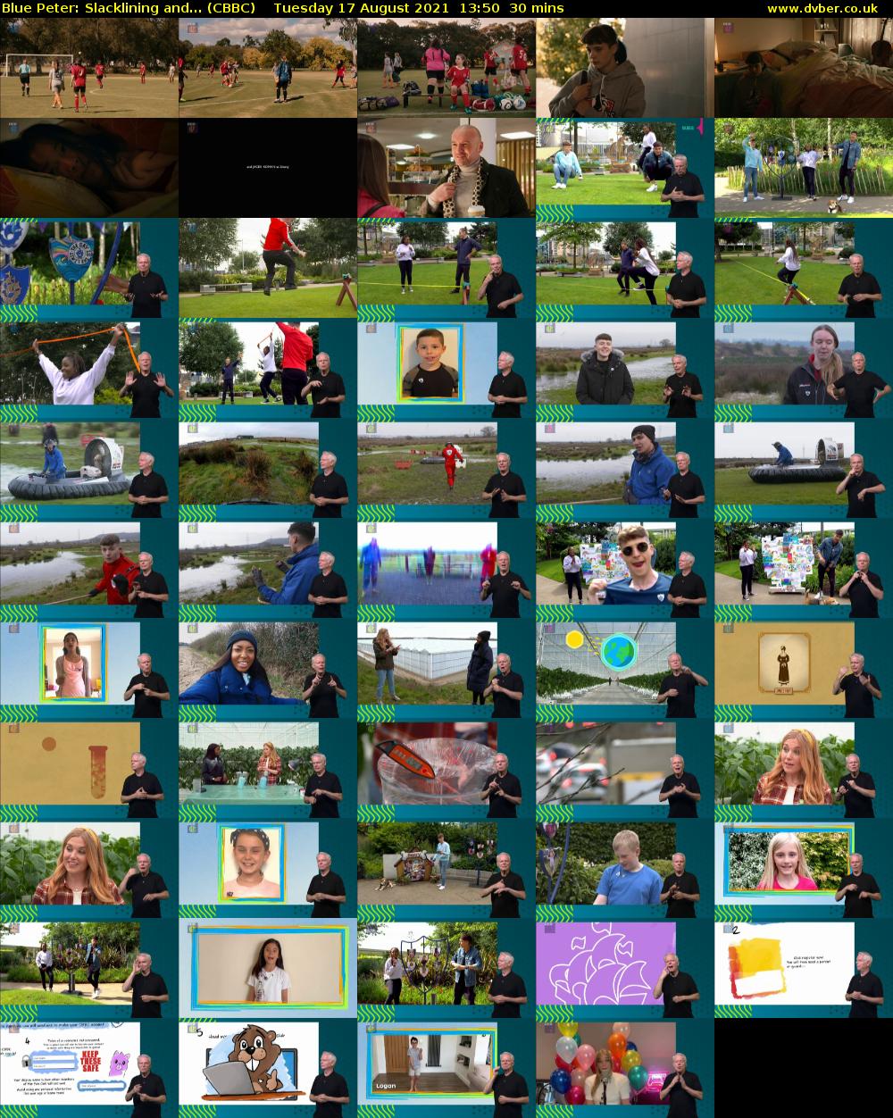 Blue Peter: Slacklining and... (CBBC) Tuesday 17 August 2021 13:50 - 14:20