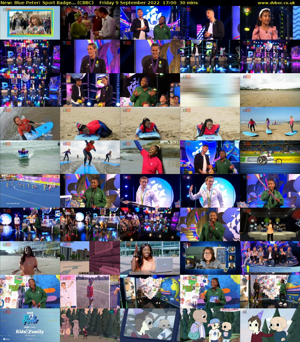 Blue Peter: Sport Badge... (CBBC) Friday 9 September 2022 17:00 - 17:30