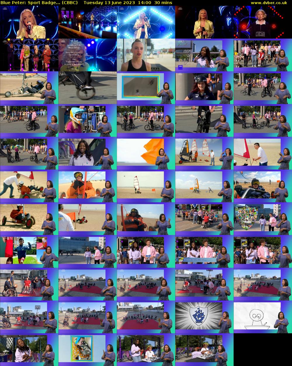 Blue Peter: Sport Badge... (CBBC) Tuesday 13 June 2023 14:00 - 14:30