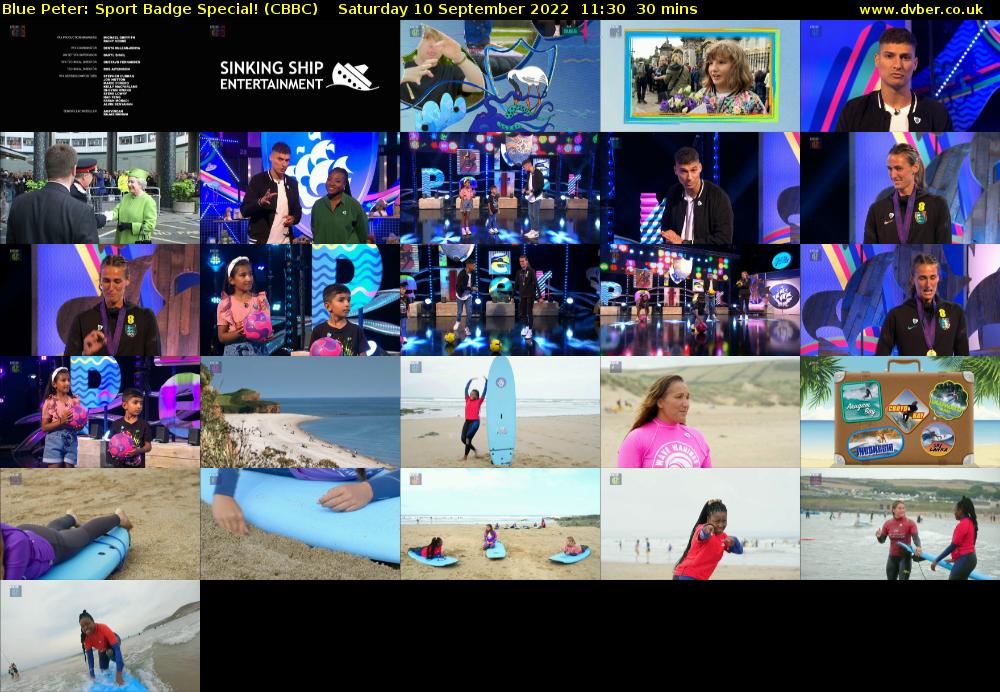 Blue Peter: Sport Badge Special! (CBBC) Saturday 10 September 2022 11:30 - 12:00