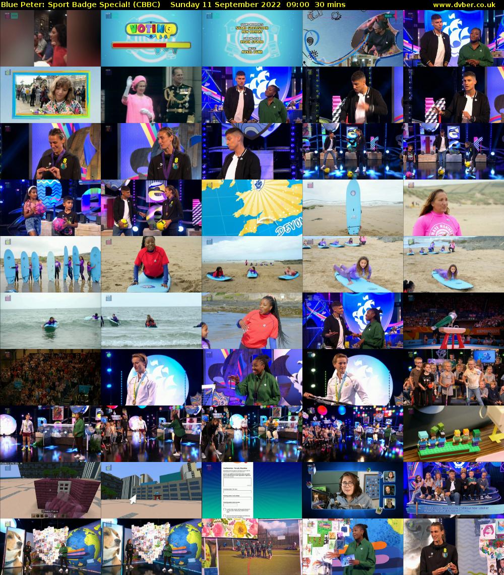 Blue Peter: Sport Badge Special! (CBBC) Sunday 11 September 2022 09:00 - 09:30
