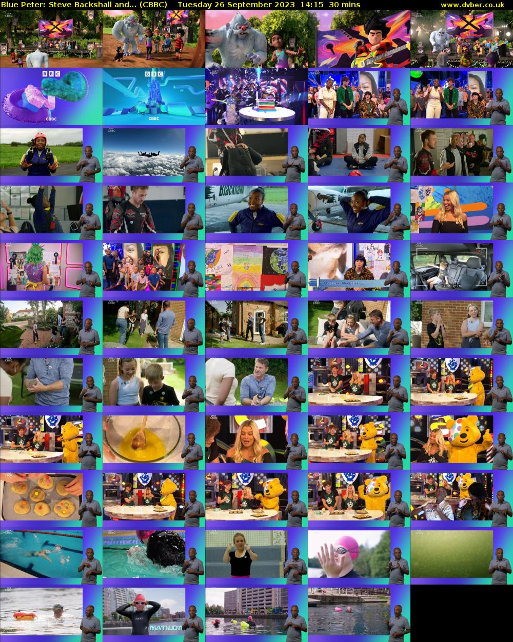 Blue Peter: Steve Backshall and... (CBBC) Tuesday 26 September 2023 14:15 - 14:45