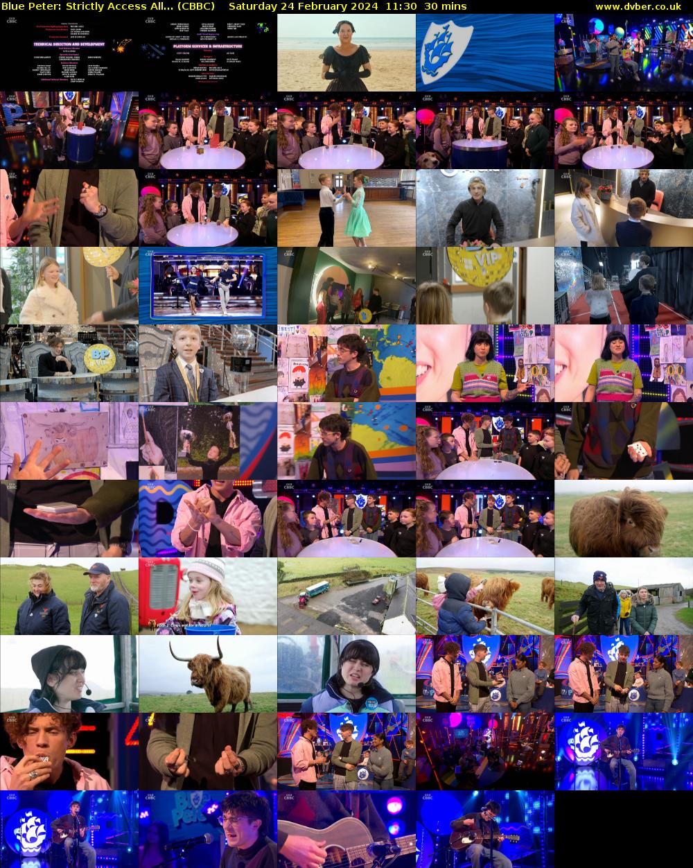 Blue Peter: Strictly Access All... (CBBC) Saturday 24 February 2024 11:30 - 12:00