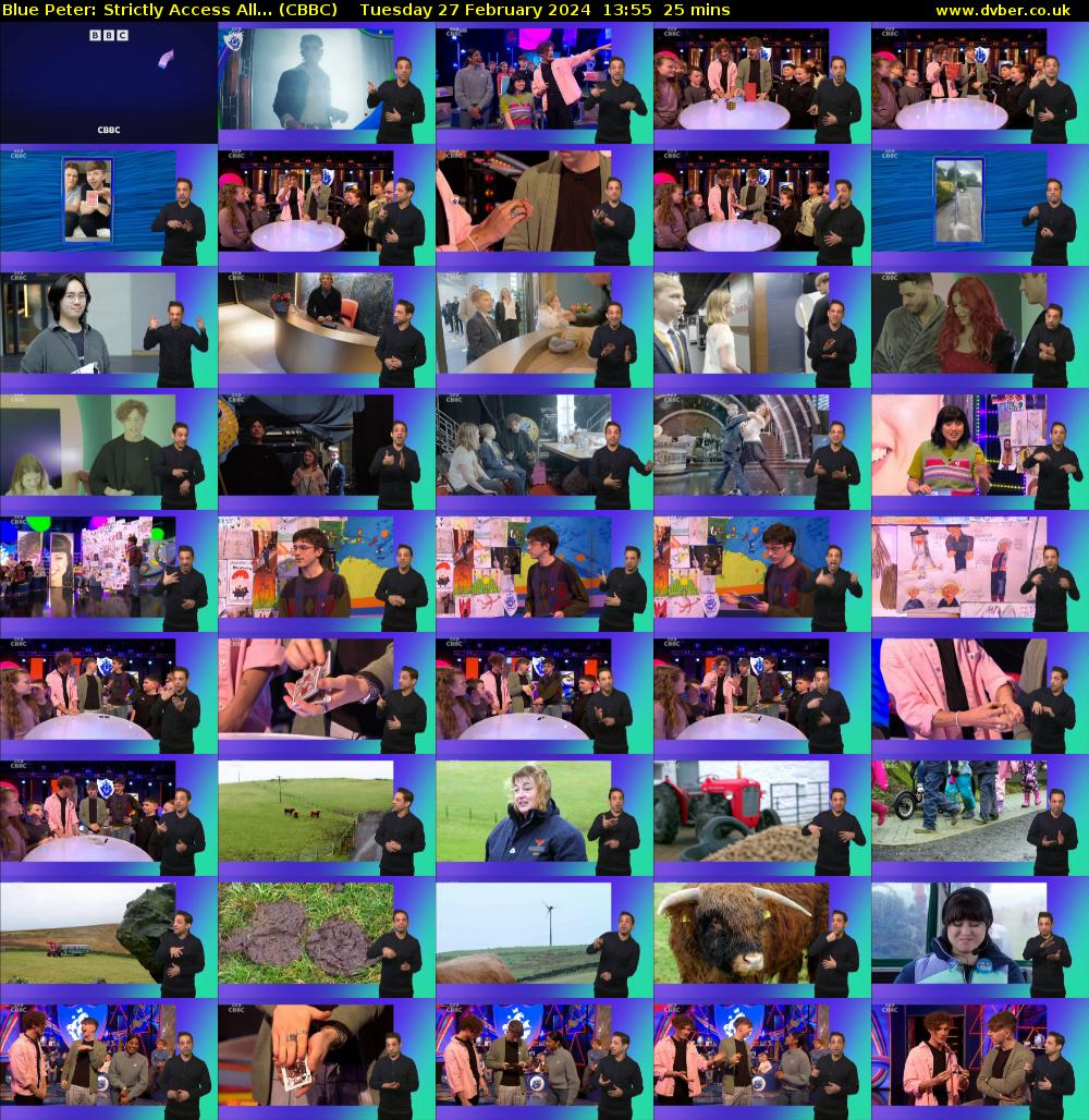 Blue Peter: Strictly Access All... (CBBC) Tuesday 27 February 2024 13:55 - 14:20