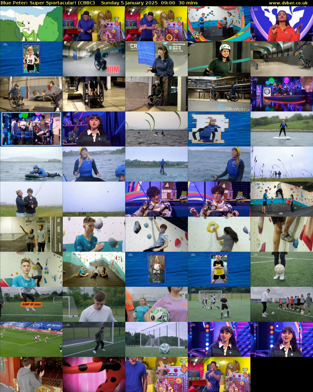 Blue Peter: Super Sportacular! (CBBC) Sunday 5 January 2025 09:00 - 09:30