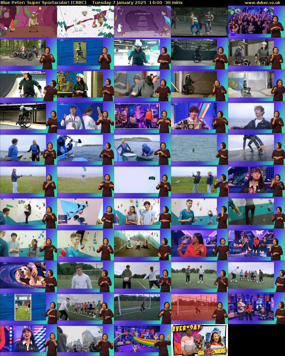 Blue Peter: Super Sportacular! (CBBC) Tuesday 7 January 2025 14:00 - 14:30
