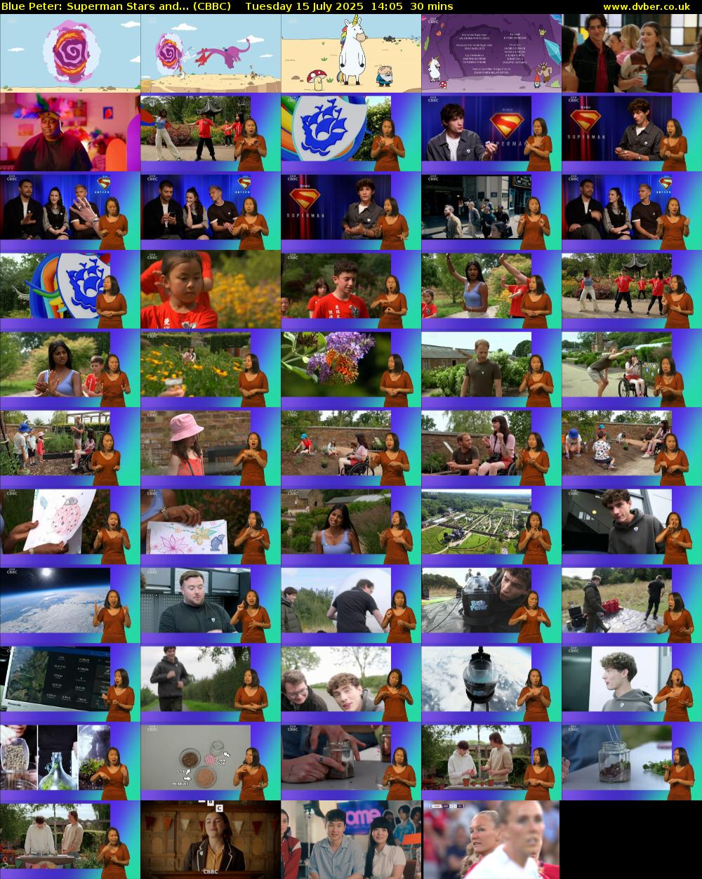 Blue Peter: Superman Stars and... (CBBC) Tuesday 15 July 2025 14:05 - 14:35
