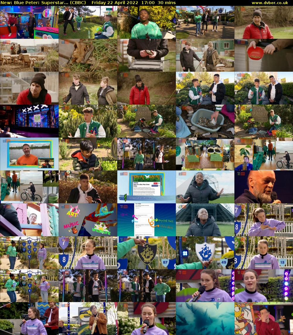Blue Peter: Superstar... (CBBC) Friday 22 April 2022 17:00 - 17:30