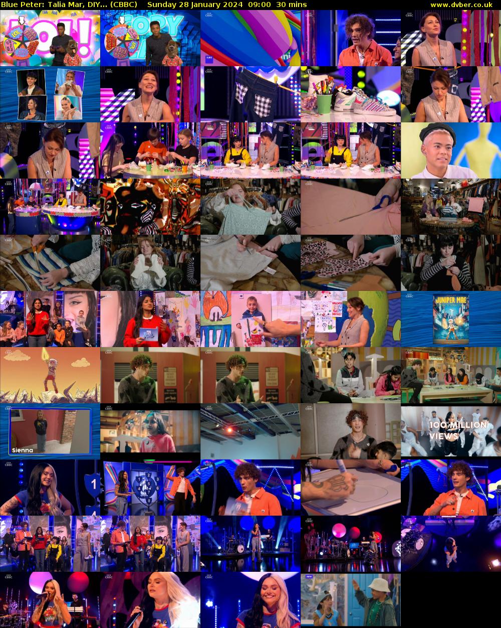 Blue Peter: Talia Mar, DIY... (CBBC) Sunday 28 January 2024 09:00 - 09:30