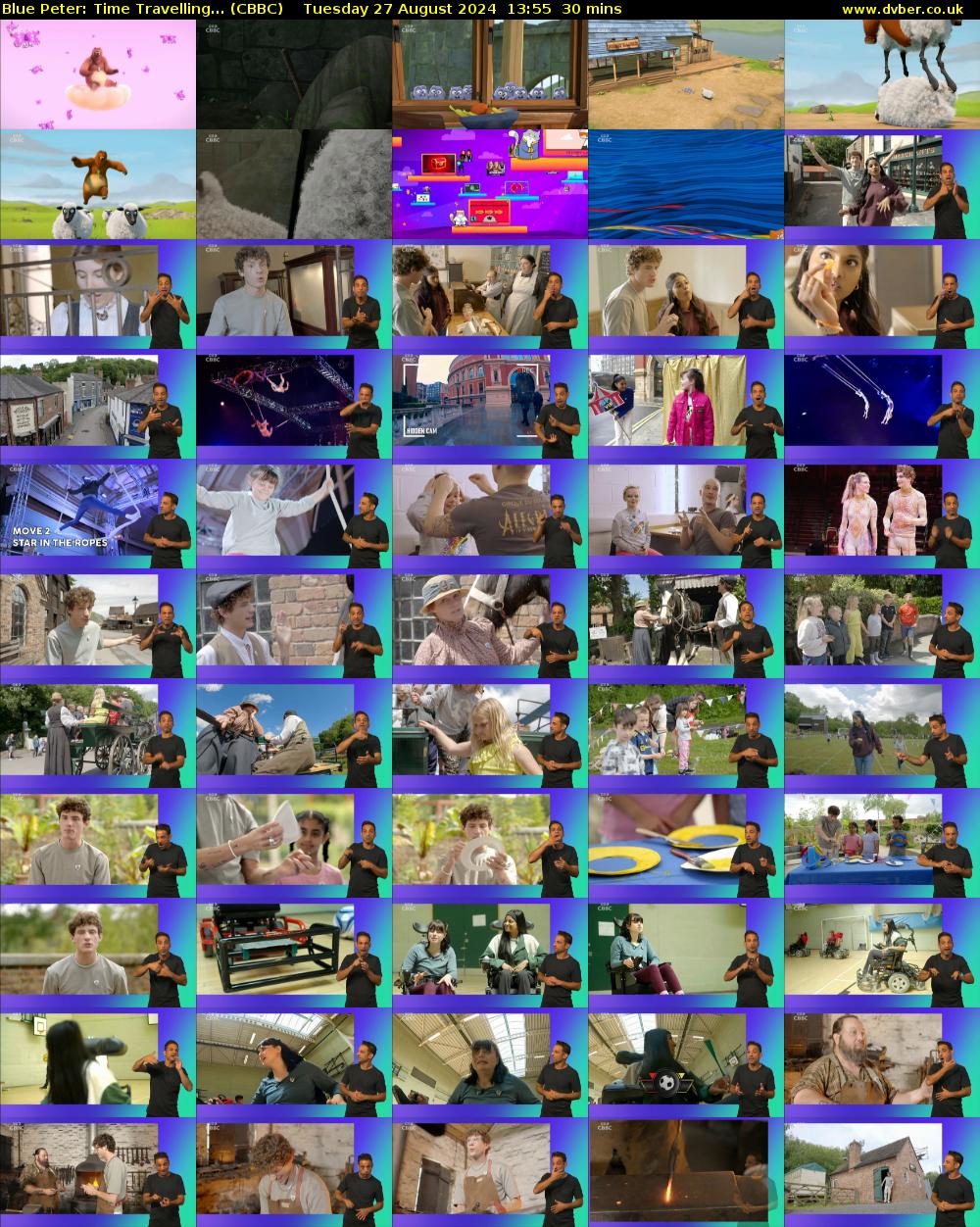 Blue Peter: Time Travelling... (CBBC) Tuesday 27 August 2024 13:55 - 14:25