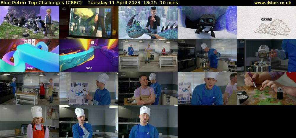 Blue Peter: Top Challenges (CBBC) Tuesday 11 April 2023 18:25 - 18:35