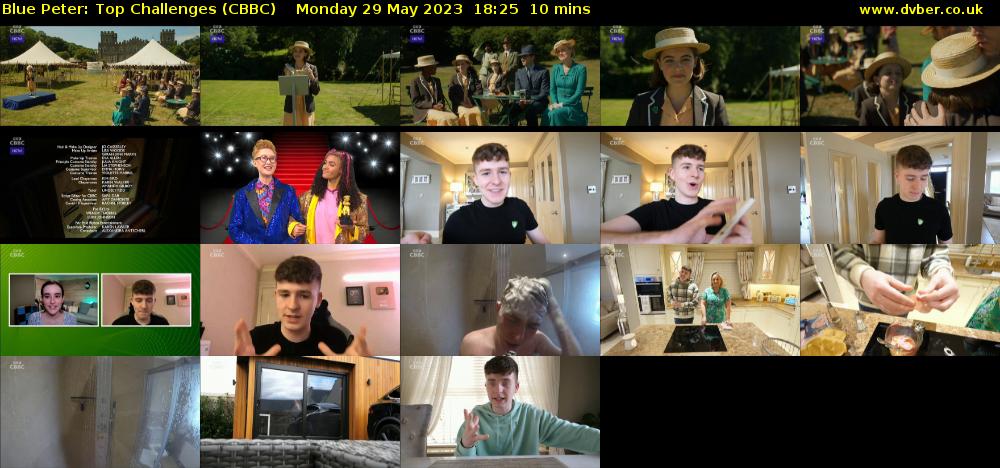 Blue Peter: Top Challenges (CBBC) Monday 29 May 2023 18:25 - 18:35