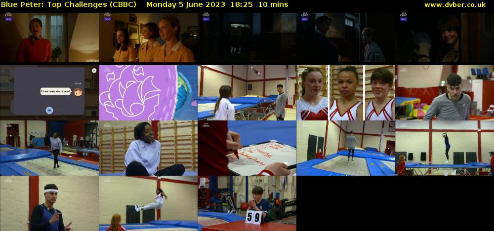 Blue Peter: Top Challenges (CBBC) Monday 5 June 2023 18:25 - 18:35