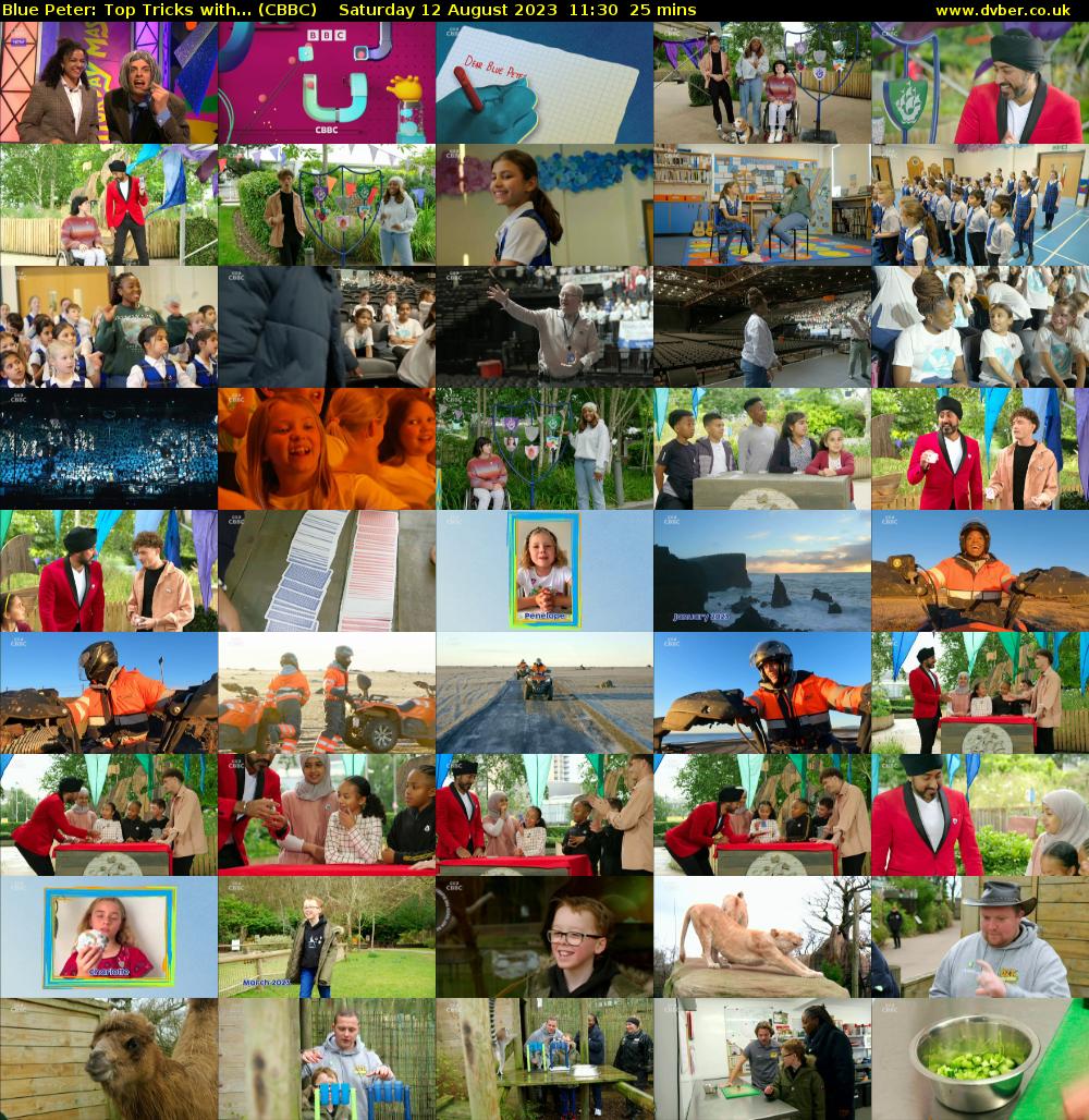 Blue Peter: Top Tricks with... (CBBC) Saturday 12 August 2023 11:30 - 11:55