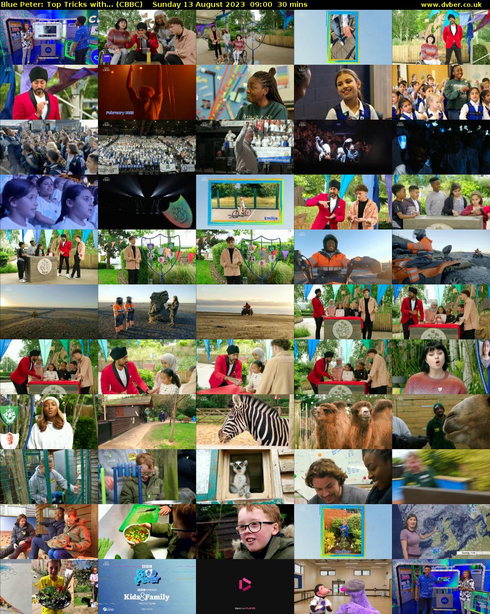 Blue Peter: Top Tricks with... (CBBC) Sunday 13 August 2023 09:00 - 09:30