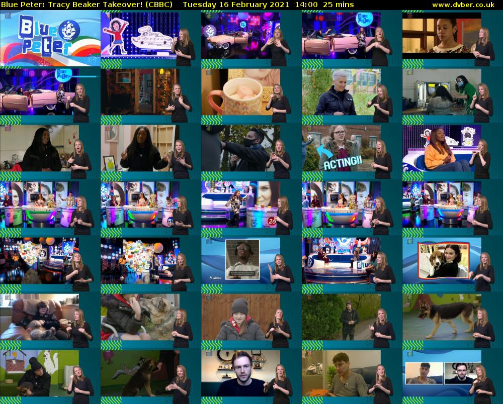 Blue Peter: Tracy Beaker Takeover! (CBBC) Tuesday 16 February 2021 14:00 - 14:25