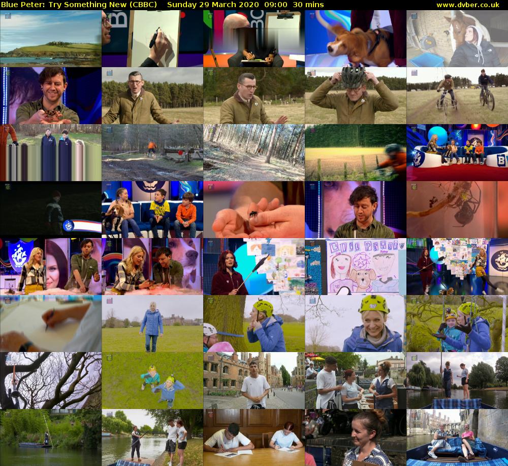 Blue Peter: Try Something New (CBBC) Sunday 29 March 2020 09:00 - 09:30
