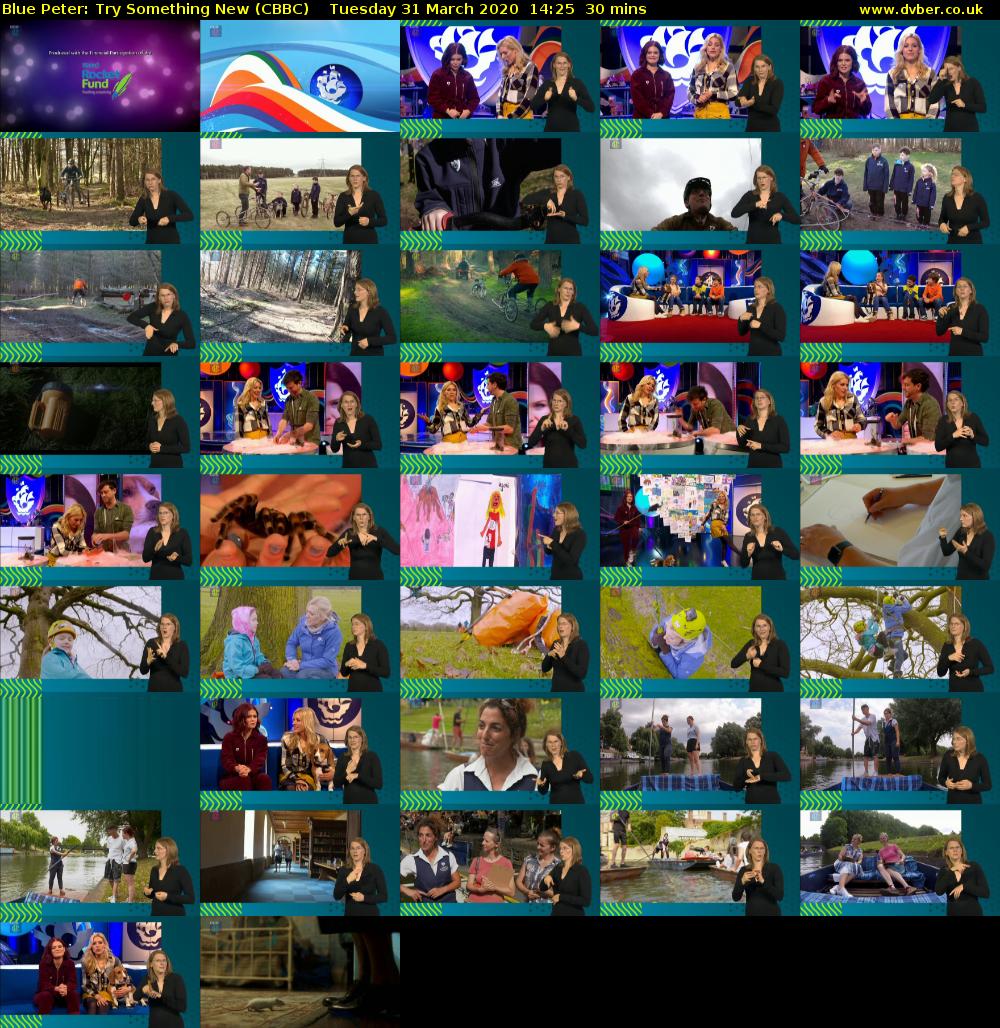 Blue Peter: Try Something New (CBBC) Tuesday 31 March 2020 14:25 - 14:55