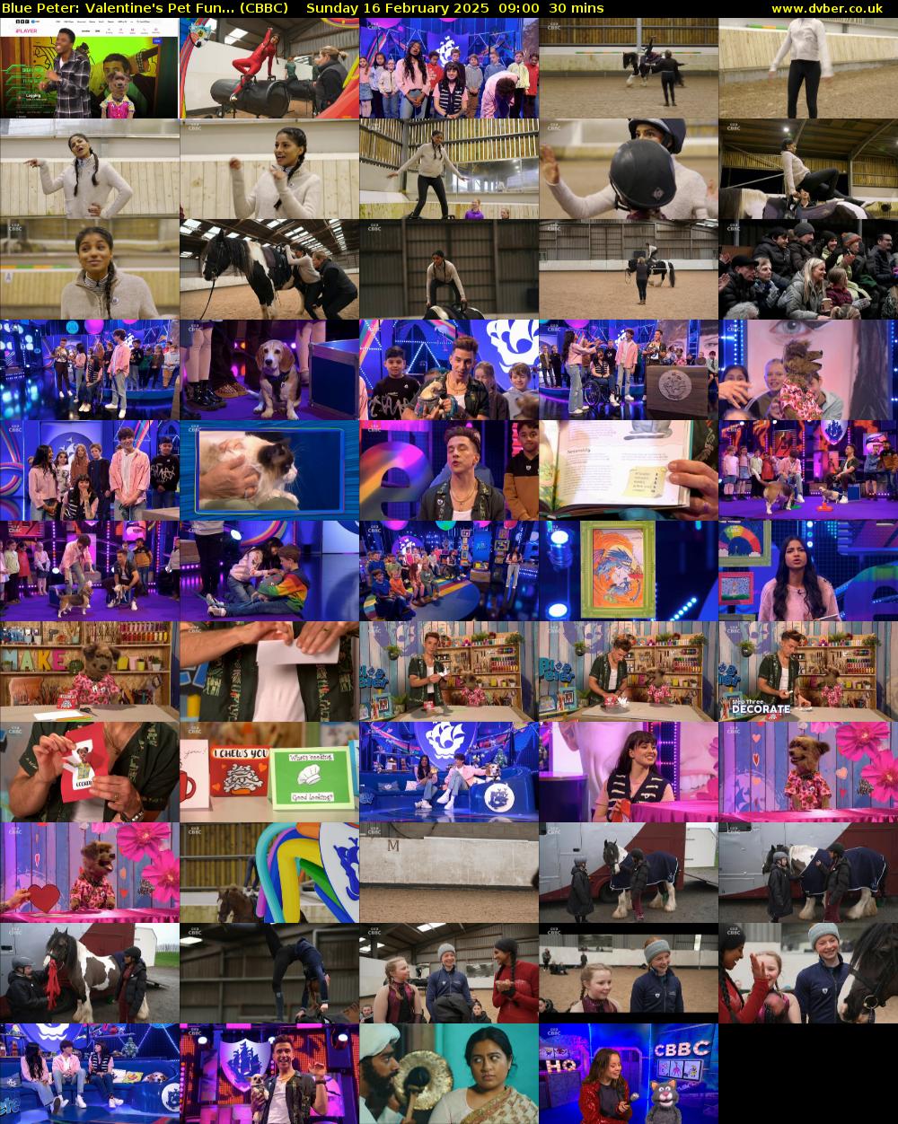 Blue Peter: Valentine's Pet Fun... (CBBC) Sunday 16 February 2025 09:00 - 09:30