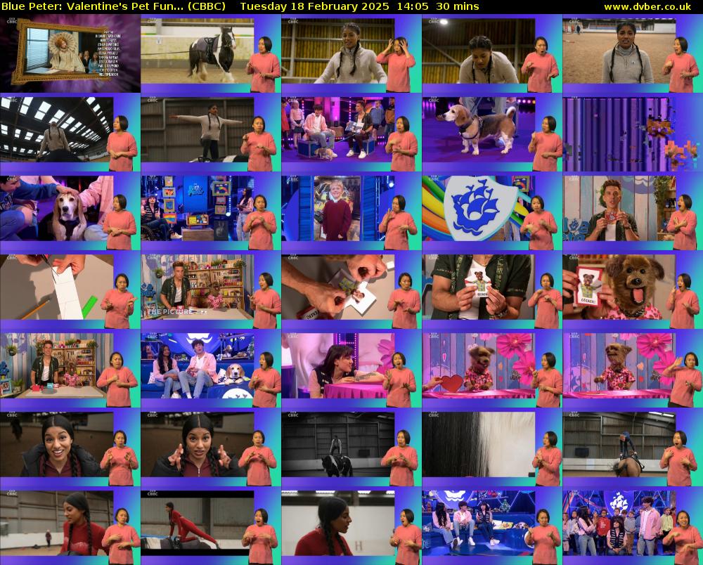 Blue Peter: Valentine's Pet Fun... (CBBC) Tuesday 18 February 2025 14:05 - 14:35