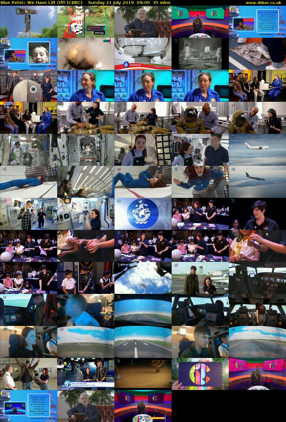 Blue Peter: We Have Lift Off! (CBBC) Sunday 21 July 2019 09:00 - 09:35
