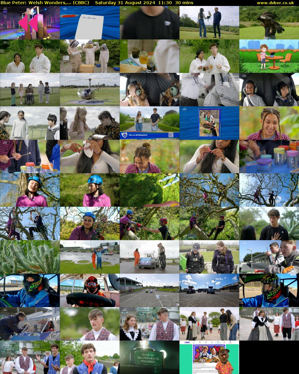 Blue Peter: Welsh Wonders,... (CBBC) Saturday 31 August 2024 11:30 - 12:00