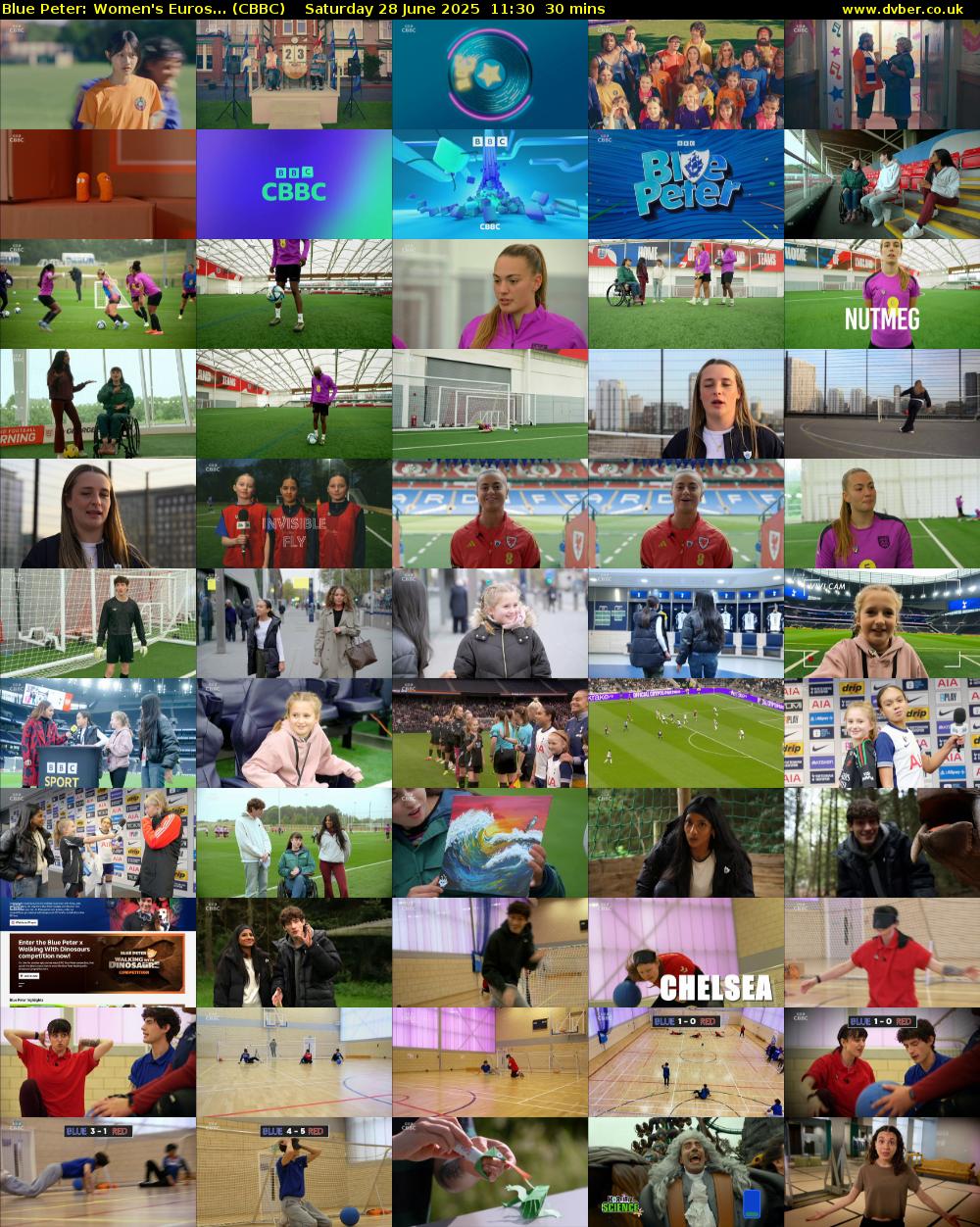 Blue Peter: Women's Euros... (CBBC) Saturday 28 June 2025 11:30 - 12:00
