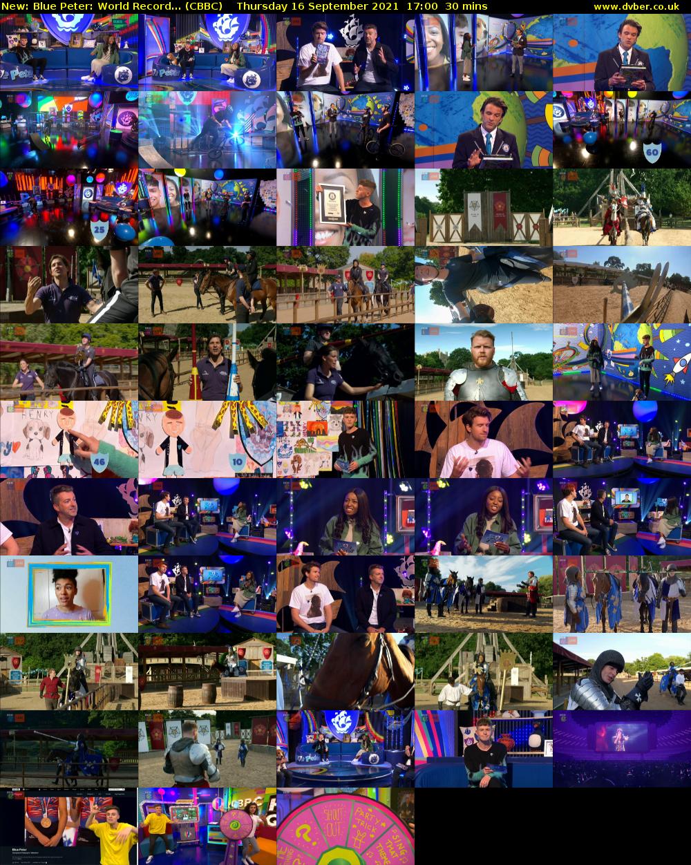 Blue Peter: World Record... (CBBC) Thursday 16 September 2021 17:00 - 17:30