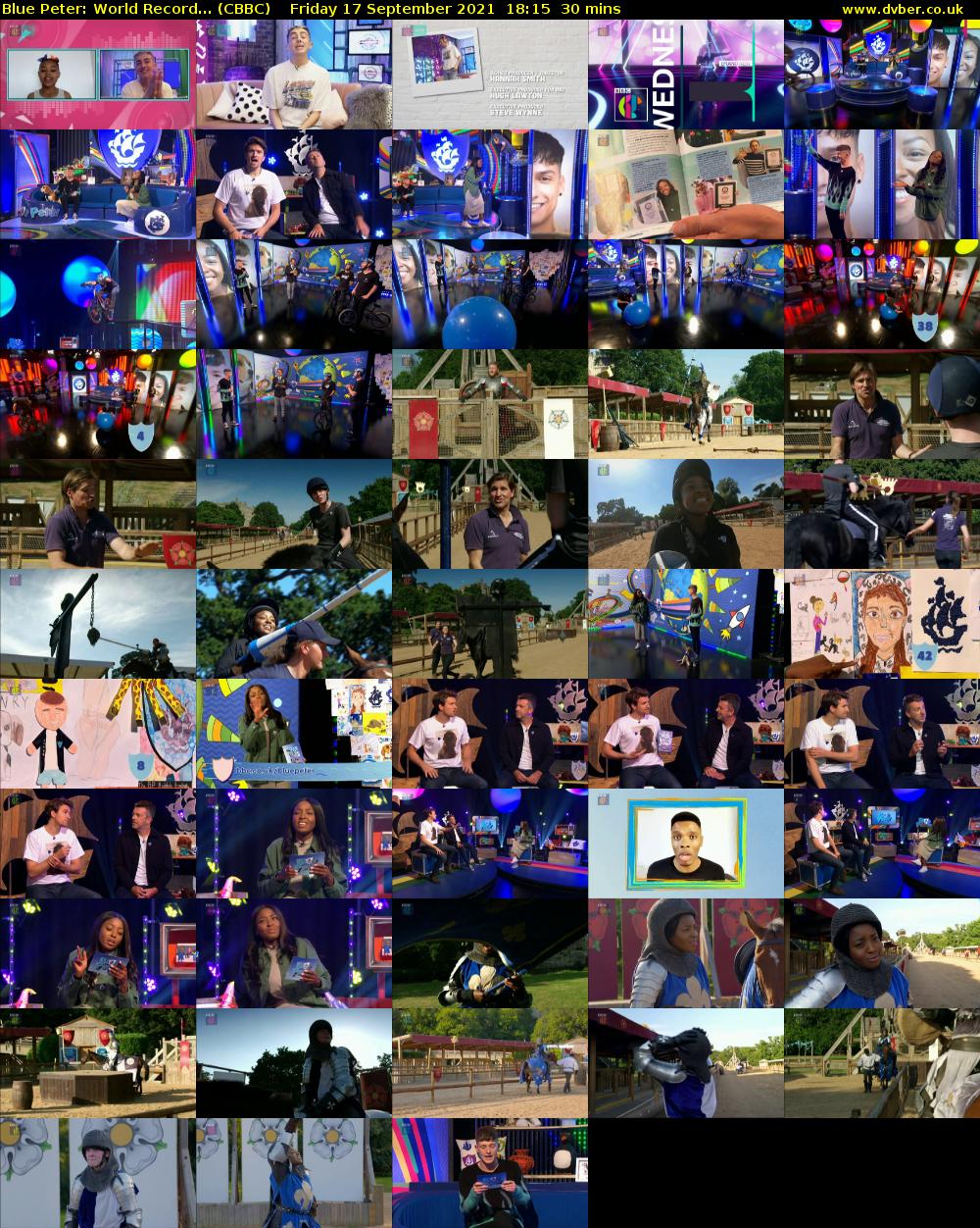 Blue Peter: World Record... (CBBC) Friday 17 September 2021 18:15 - 18:45