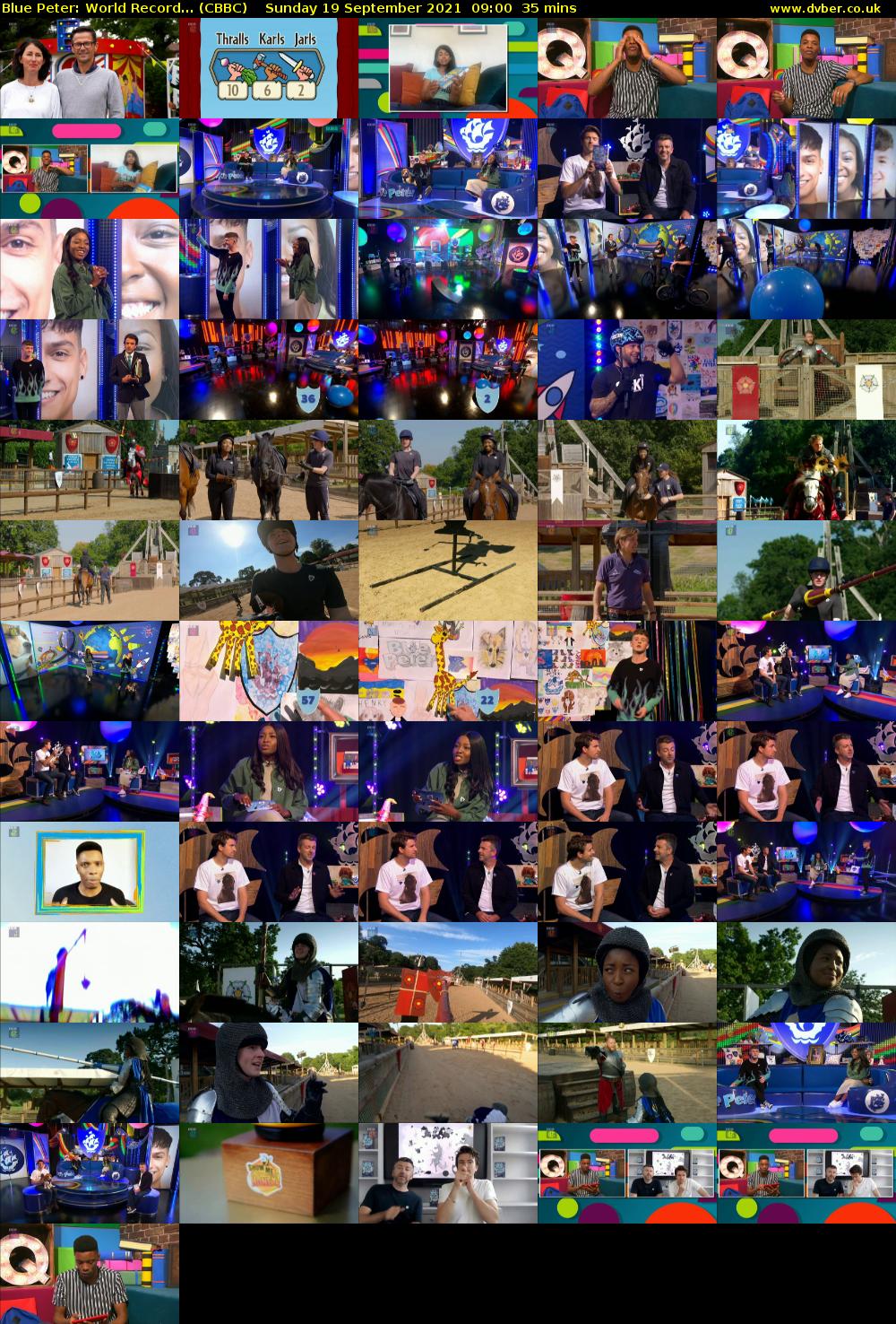 Blue Peter: World Record... (CBBC) Sunday 19 September 2021 09:00 - 09:35