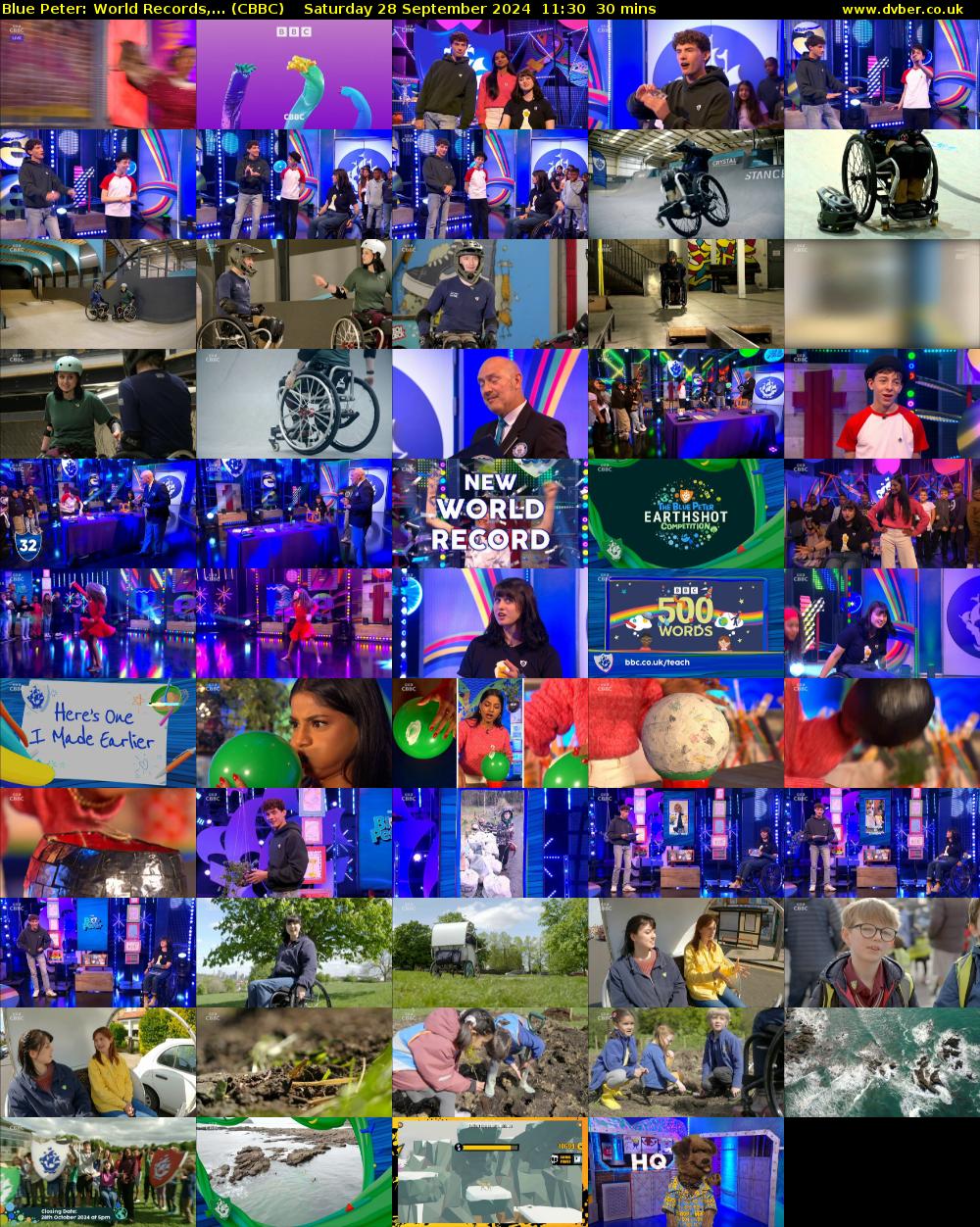 Blue Peter: World Records,... (CBBC) Saturday 28 September 2024 11:30 - 12:00