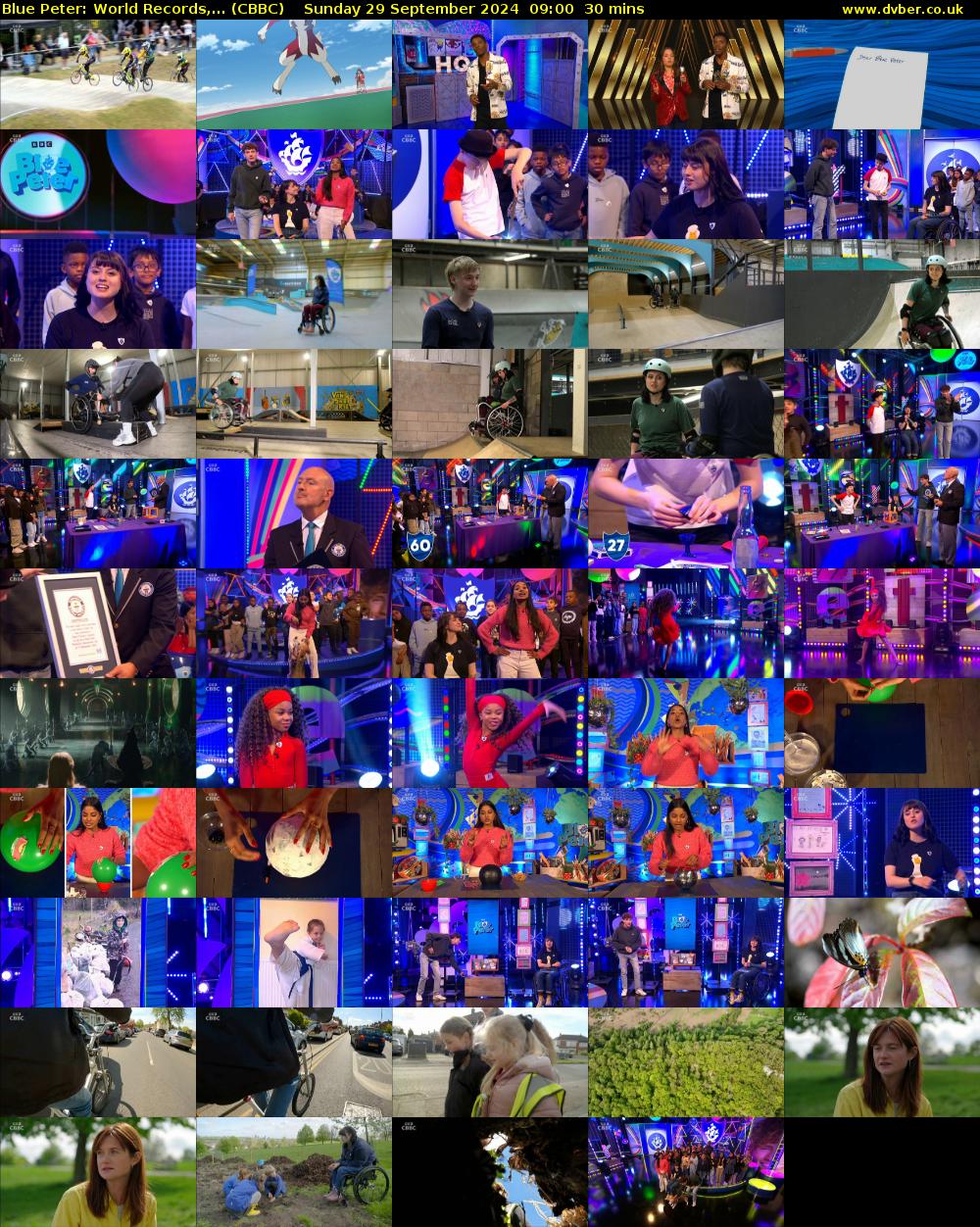 Blue Peter: World Records,... (CBBC) Sunday 29 September 2024 09:00 - 09:30