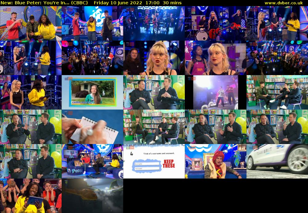 Blue Peter: You're in... (CBBC) Friday 10 June 2022 17:00 - 17:30