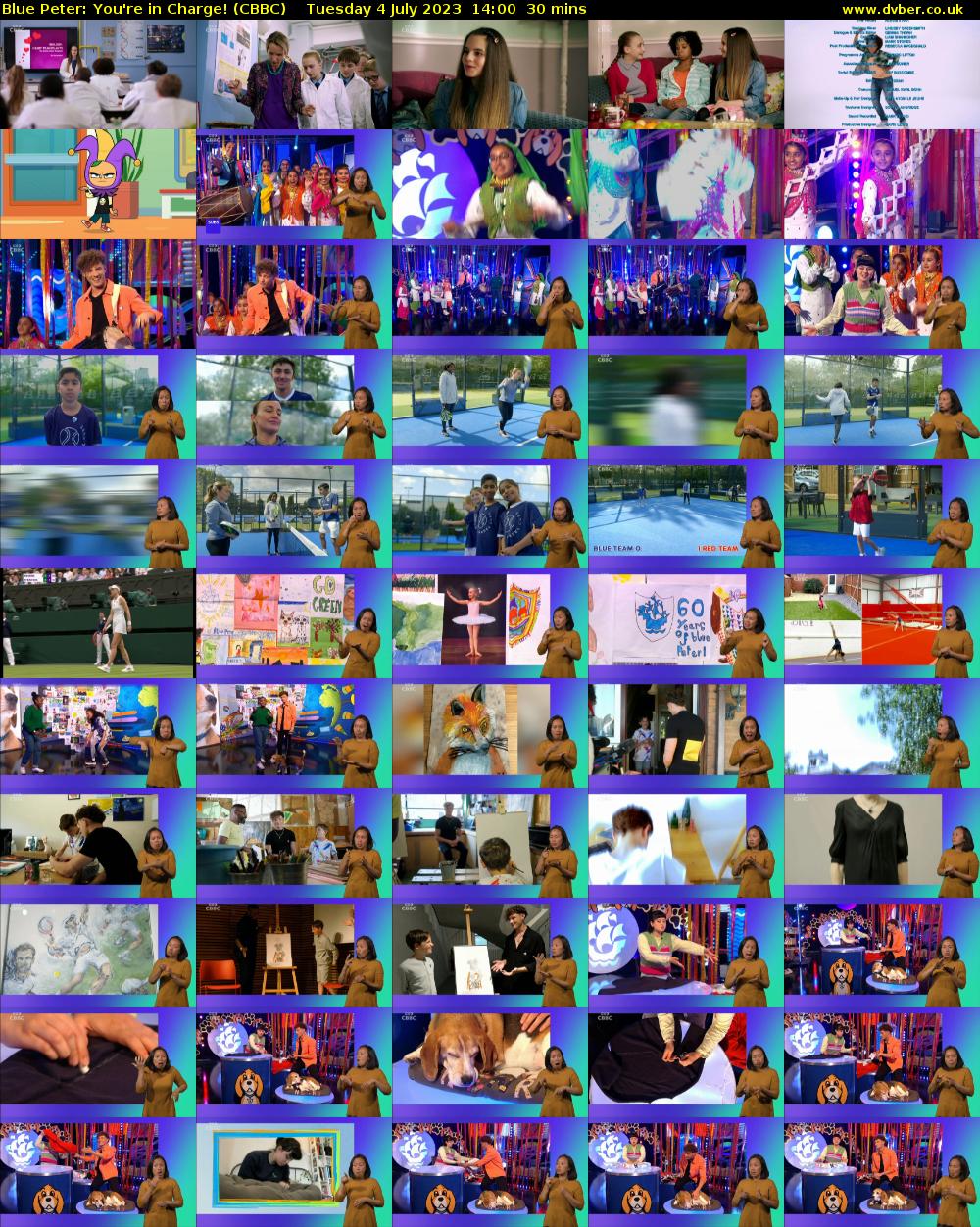 Blue Peter: You're in Charge! (CBBC) Tuesday 4 July 2023 14:00 - 14:30