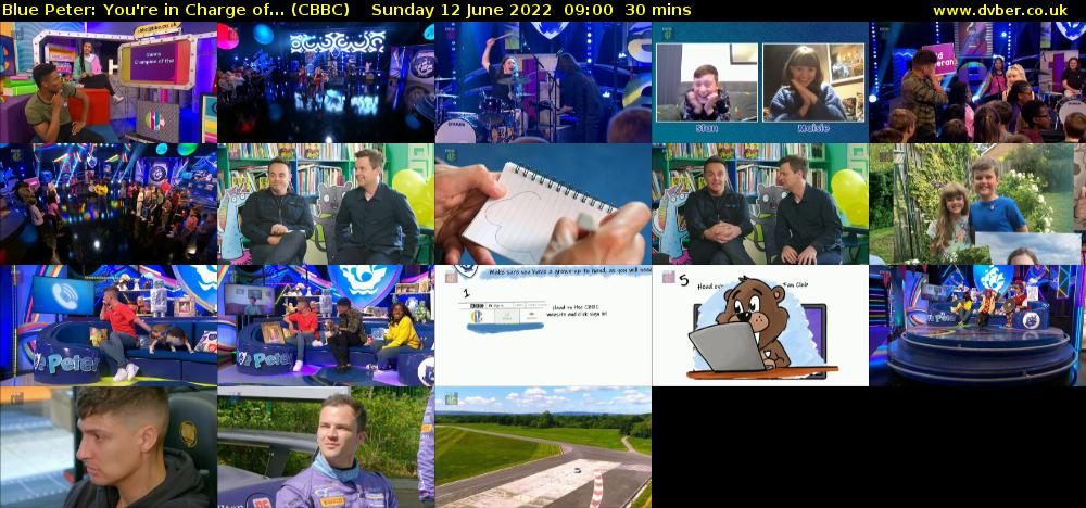 Blue Peter: You're in Charge of... (CBBC) Sunday 12 June 2022 09:00 - 09:30