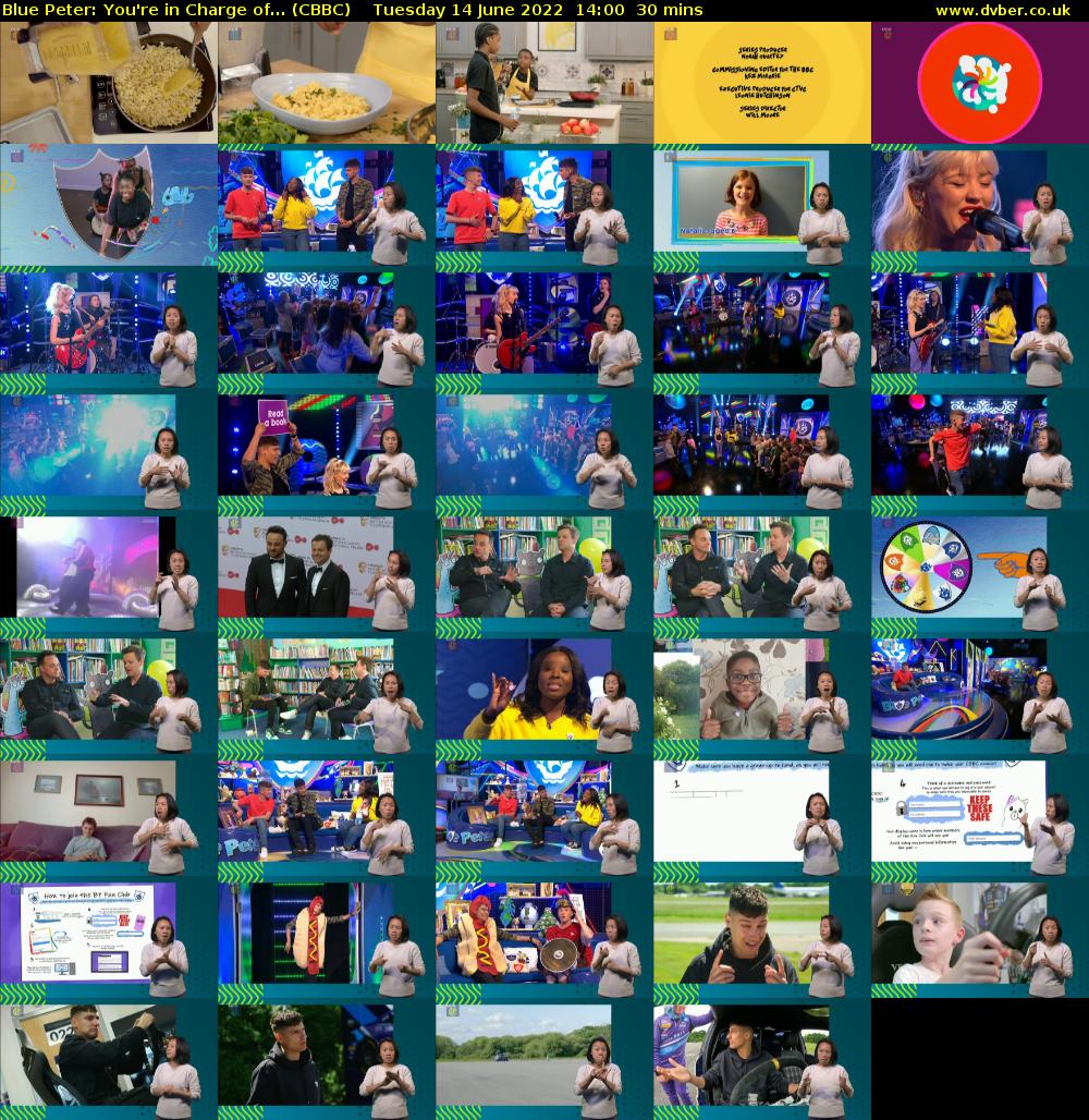 Blue Peter: You're in Charge of... (CBBC) Tuesday 14 June 2022 14:00 - 14:30