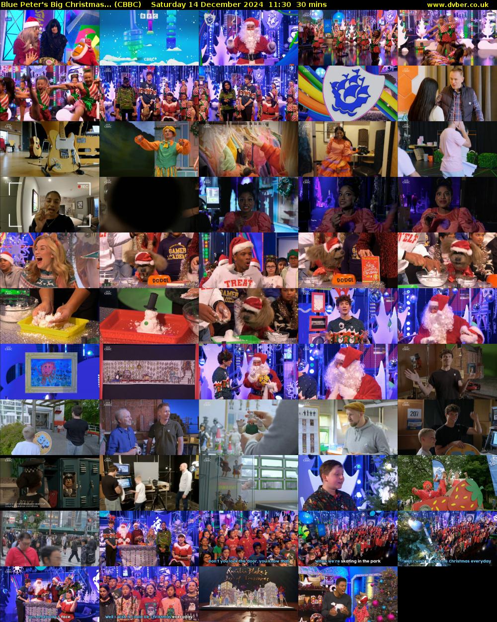 Blue Peter's Big Christmas... (CBBC) Saturday 14 December 2024 11:30 - 12:00