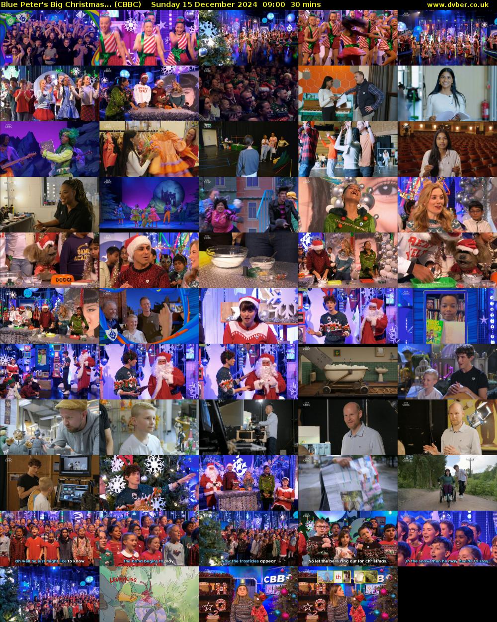 Blue Peter's Big Christmas... (CBBC) Sunday 15 December 2024 09:00 - 09:30