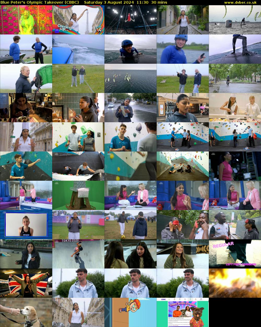 Blue Peter's Olympic Takeover (CBBC) Saturday 3 August 2024 11:30 - 12:00