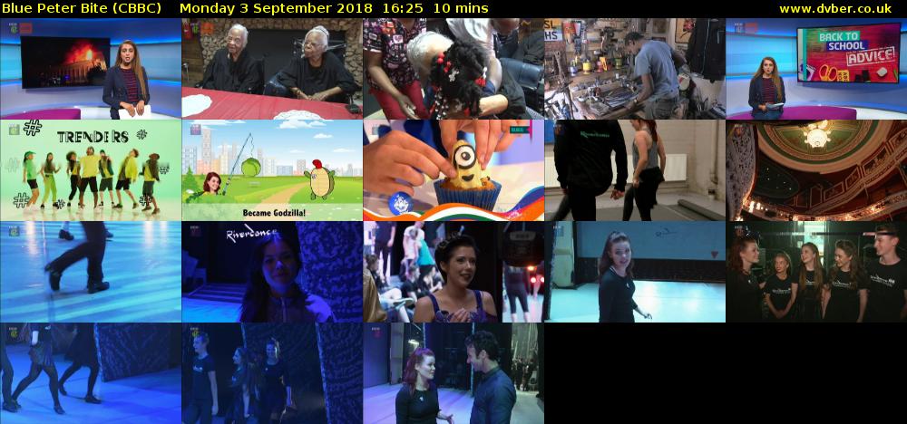 Blue Peter Bite (CBBC) Monday 3 September 2018 16:25 - 16:35