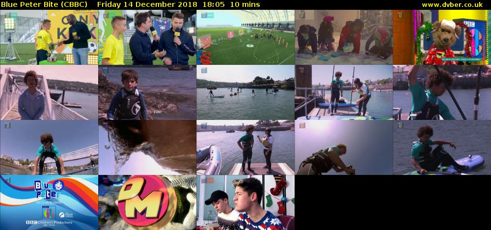 Blue Peter Bite (CBBC) Friday 14 December 2018 18:05 - 18:15