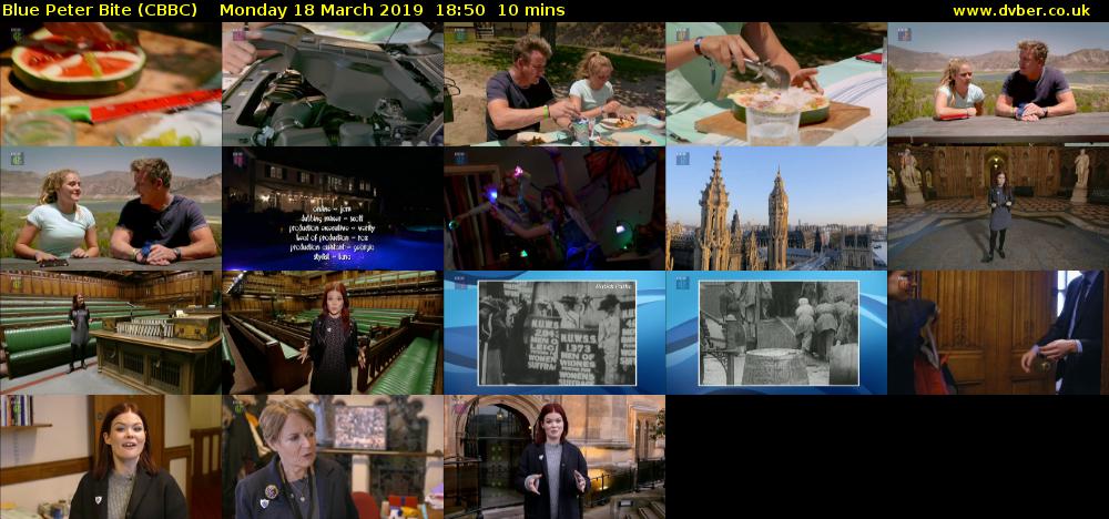 Blue Peter Bite (CBBC) Monday 18 March 2019 18:50 - 19:00