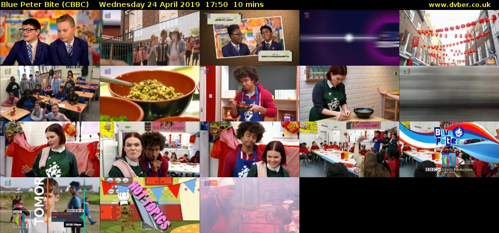 Blue Peter Bite (CBBC) Wednesday 24 April 2019 17:50 - 18:00