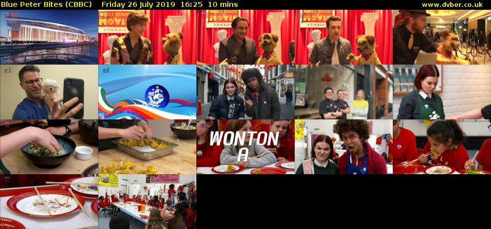 Blue Peter Bites (CBBC) Friday 26 July 2019 16:25 - 16:35