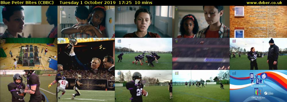 Blue Peter Bites (CBBC) Tuesday 1 October 2019 17:25 - 17:35