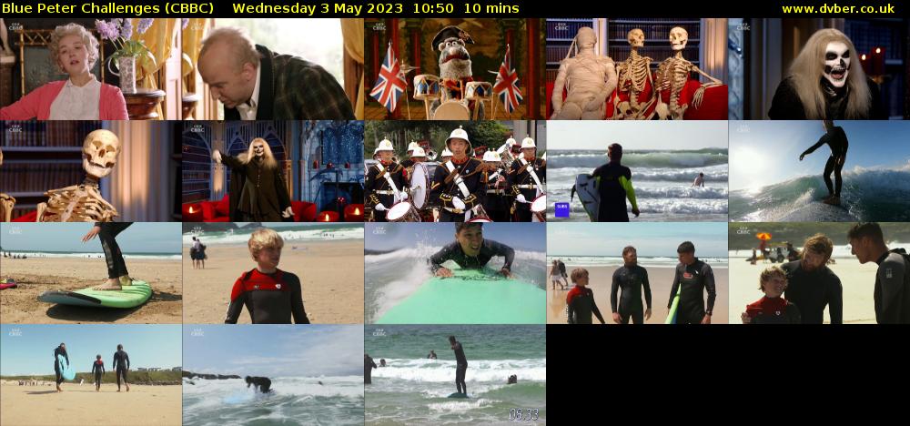 Blue Peter Challenges (CBBC) Wednesday 3 May 2023 10:50 - 11:00