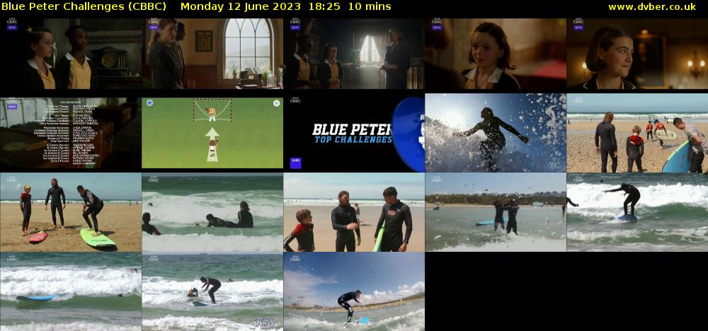 Blue Peter Challenges (CBBC) Monday 12 June 2023 18:25 - 18:35