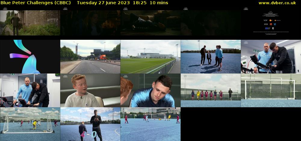 Blue Peter Challenges (CBBC) Tuesday 27 June 2023 18:25 - 18:35